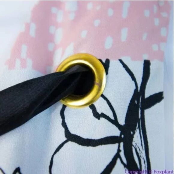 NEW SLNY floral print tie neck color block sleeveless dress, women's size 16W - Picture 14 of 16